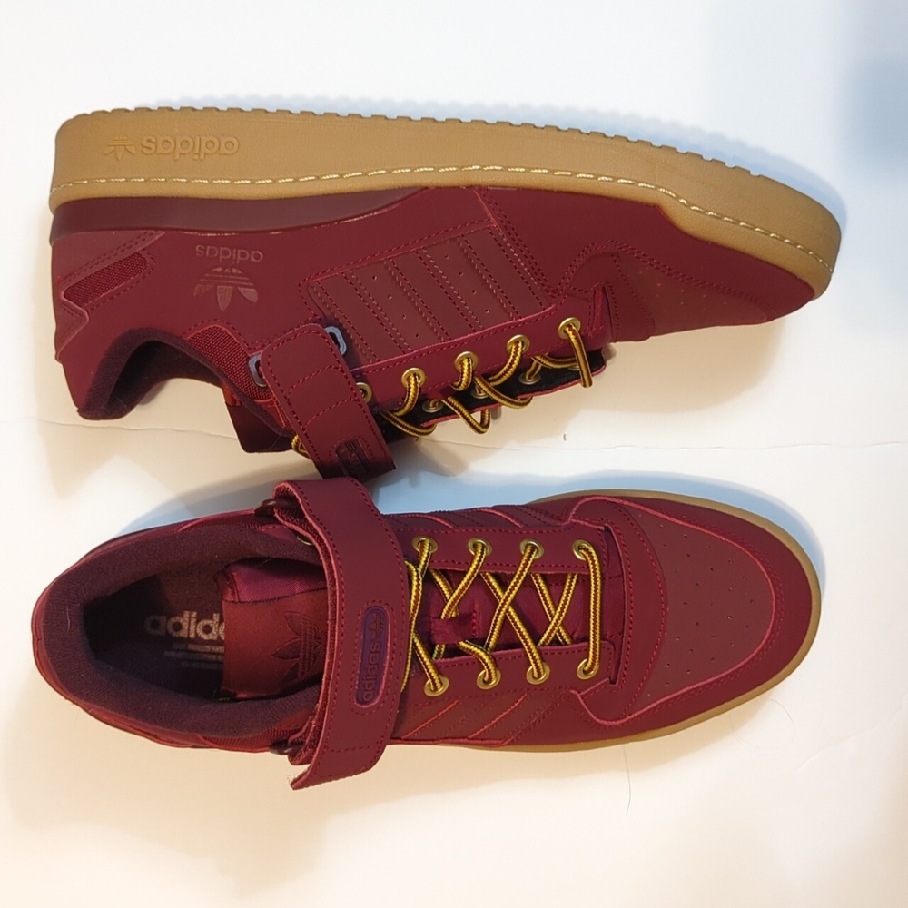ADIDAS FORUM LOW Collegiate Burgundy/Maroon/Gum, MEN'S 11.5